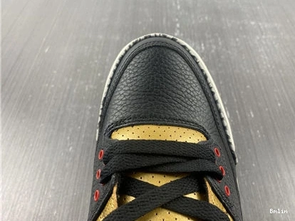 Bmlin Shoes Jordan CK9246- Retro 3 Black Gold 3832 Cement SoftTouch 1014